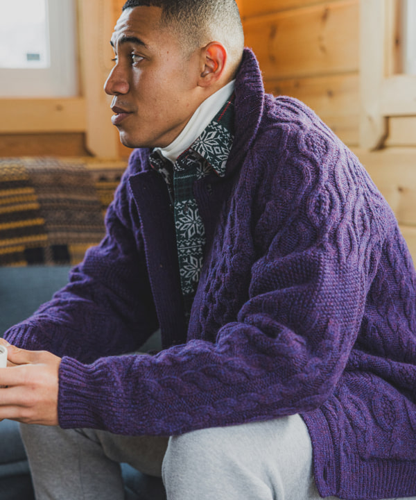 BEAMS PLUS（ビームス プラス）BEAMS PLUS / Cardigan Alan Patchwork