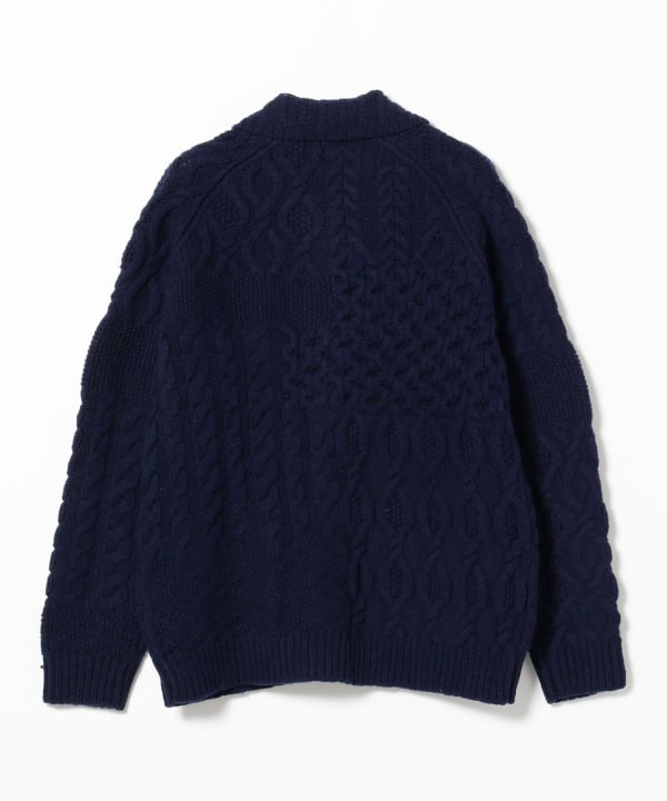 BEAMS PLUS（ビームス プラス）Cardigan Alan Patchwork（トップス カーディガン）通販｜BEAMS