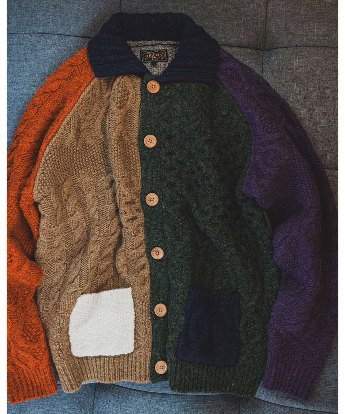 Cardigan Alan Patchwork トップス MEN MULTI XL Cardigan Alan Patchwork トップス MEN MULTI XL