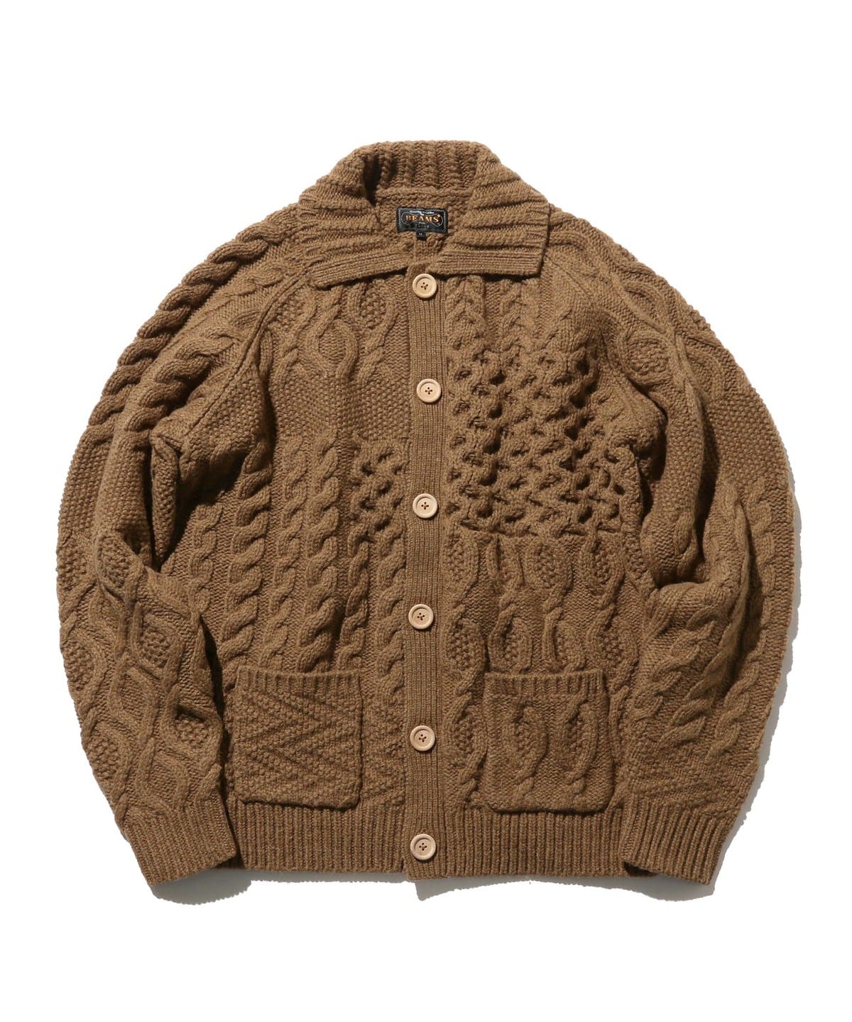 Cardigan Alan Patchwork トップス MEN BROWN L Cardigan Alan Patchwork トップス MEN BROWN L