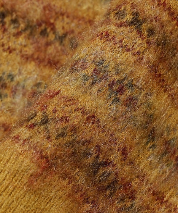 BEAMS PLUS BEAMS PLUS Gauge Double Jacquard Fair Isle Shaggy