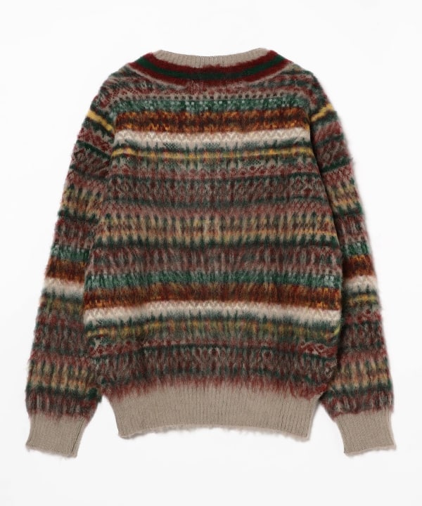 BEAMS PLUS（ビームス プラス）【別注】gim / Shaggy Fair Isle Cricket Knit 23（トップス  ニット・セーター）通販｜BEAMS