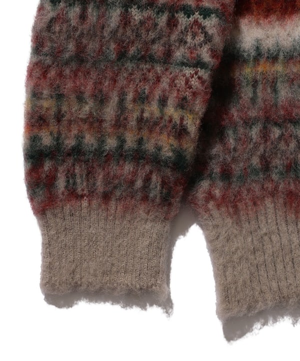 BEAMS PLUS（ビームス プラス）【別注】gim / Shaggy Fair Isle Cricket Knit（トップス  ニット・セーター）通販｜BEAMS