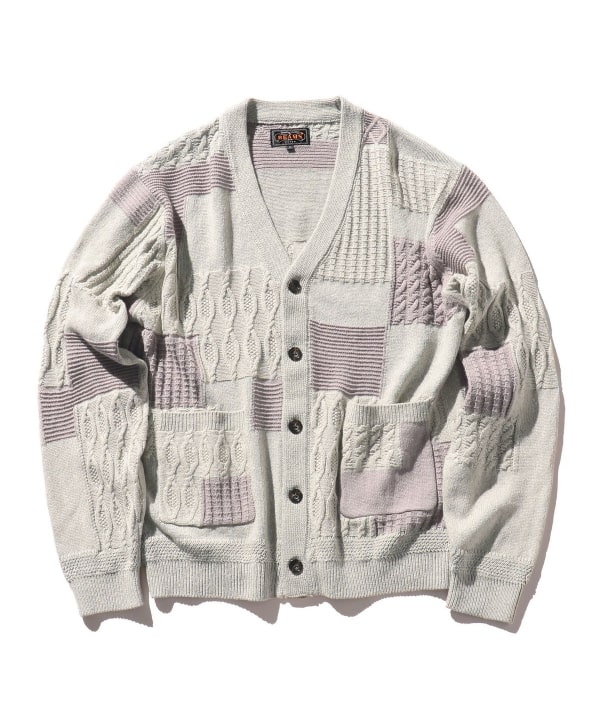 BEAMS PLUS（ビームス プラス）BEAMS PLUS / Cardigan Patchwork Like Jacquard（トップス  カーディガン）通販｜BEAMS