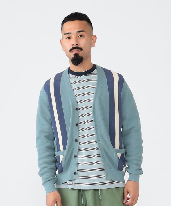 BEAMS PLUS BEAMS PLUS Stripe (Tops Cardigan) for sale | BEAMS