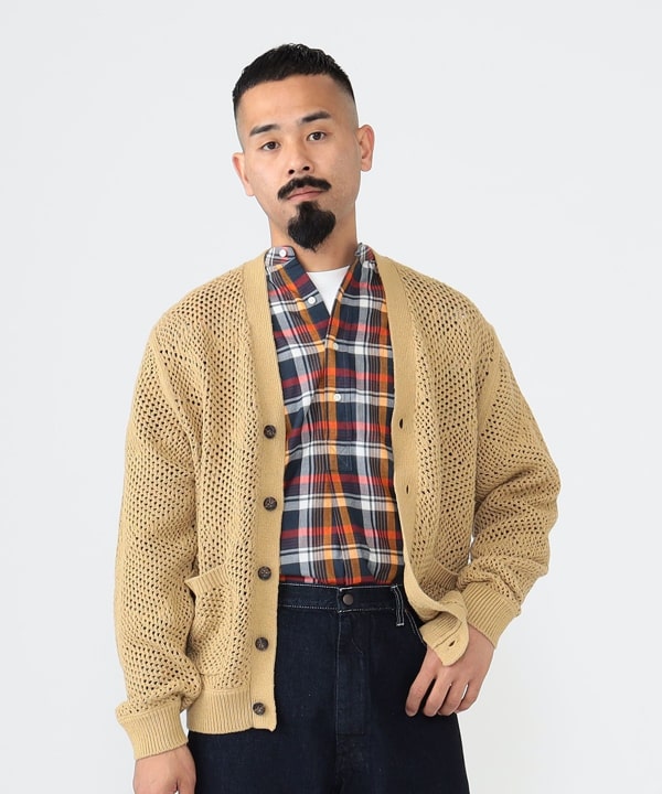 BEAMS PLUS（ビームス プラス）BEAMS PLUS / Cardigan Argyle Mesh