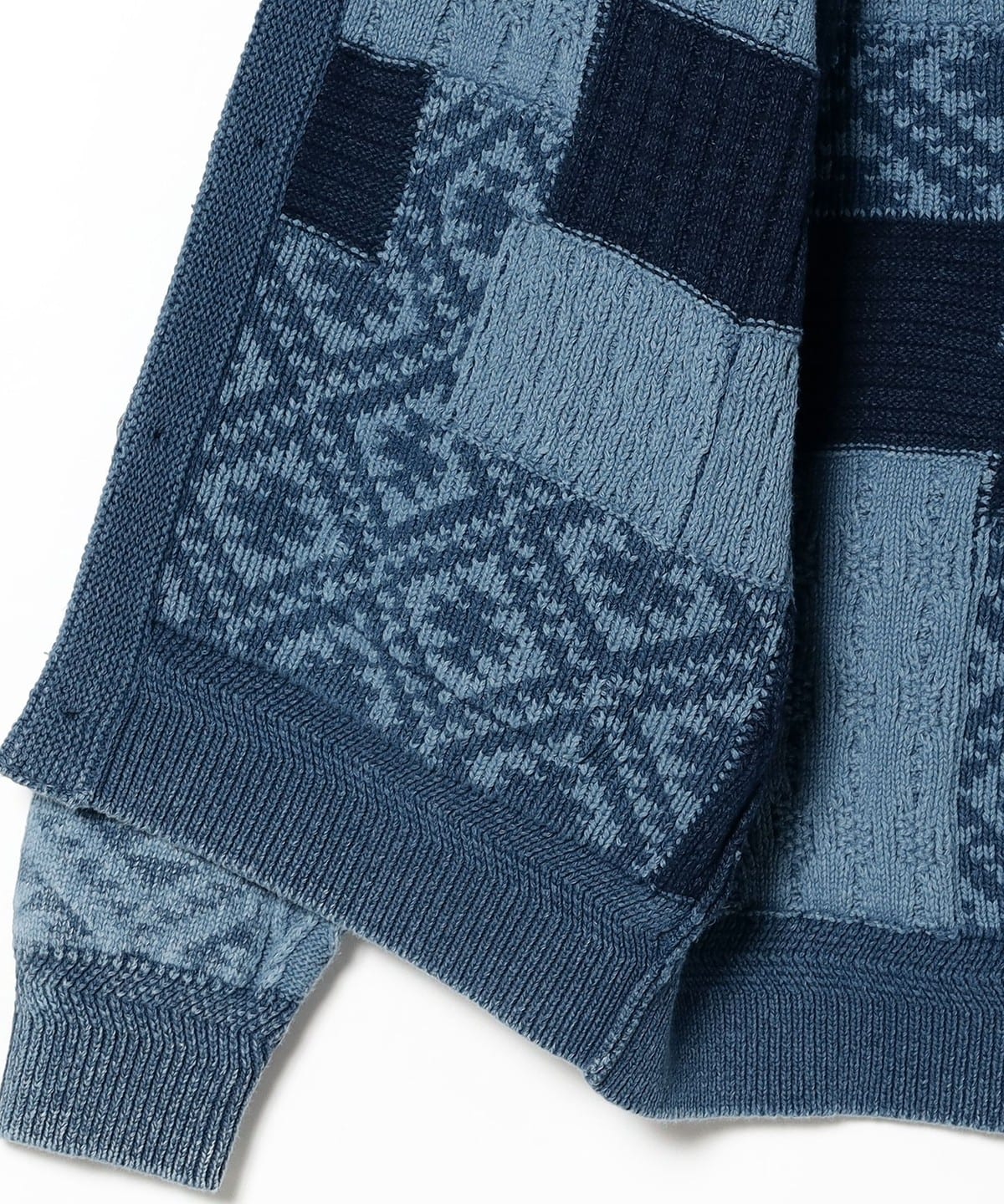 BEAMS PLUS（ビームス プラス）Cardigan Indigo Patchwork Like