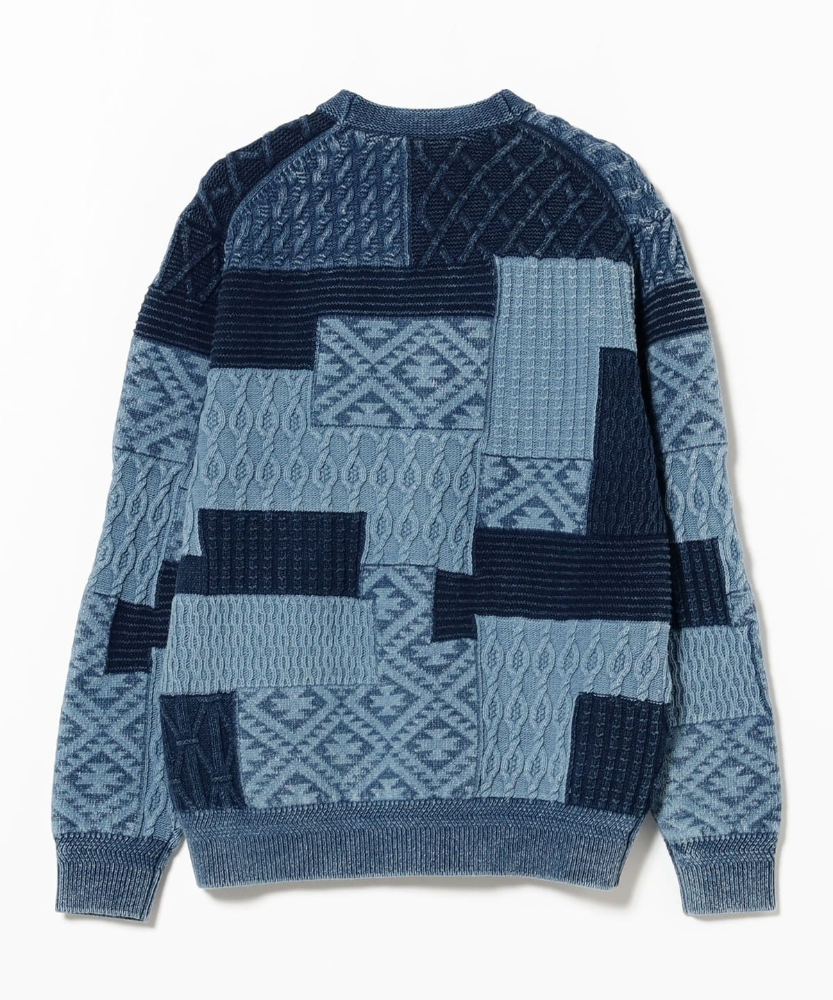 BEAMS PLUS BEAMS PLUS Indigo Patchwork Like Jacquard (Tops 