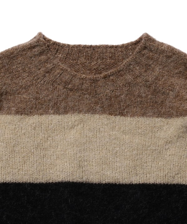 BEAMS PLUS BEAMS PLUS Stripe Shaggy (Tops, Knitwear
