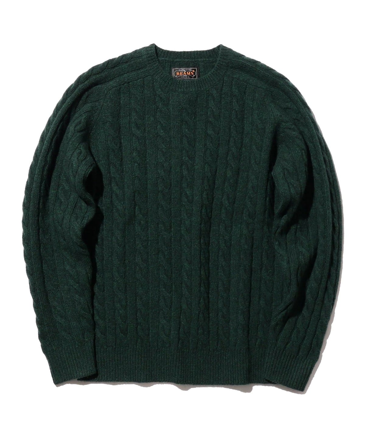 Crew Cable 5G トップス MEN GREEN S Crew Cable 5G トップス MEN GREEN S