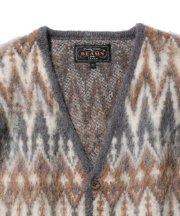 BEAMS PLUS（ビームス プラス）Cardigan Double Jacquard