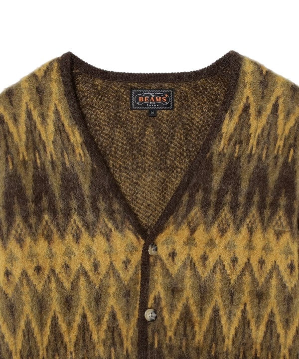 BEAMS PLUS（ビームス プラス）Cardigan Double Jacquard
