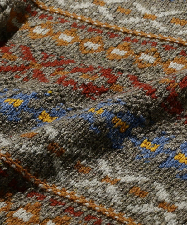 Beams Plus Crew Fair Isle Pattern 3G Olive - Mildblend Supply Co