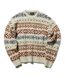 BEAMS PLUS / Crew Fair Isle Pattern 3G