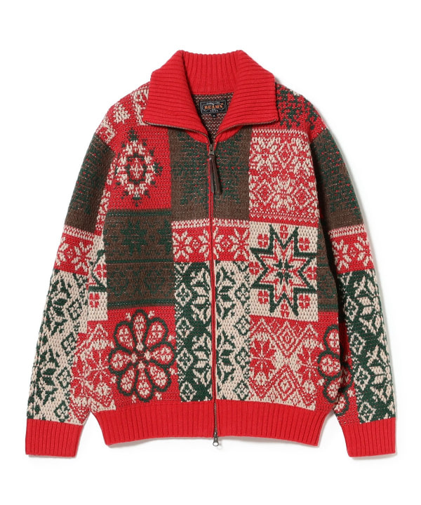 BEAMS PLUS（ビームス プラス）Zip Cardigan Double Jacquard