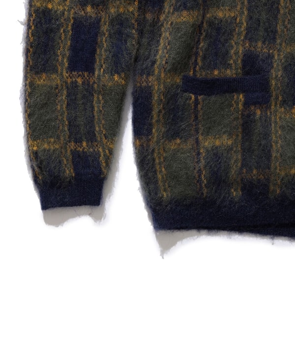 BEAMS PLUS（ビームス プラス）Cardigan Double Jacquard Check