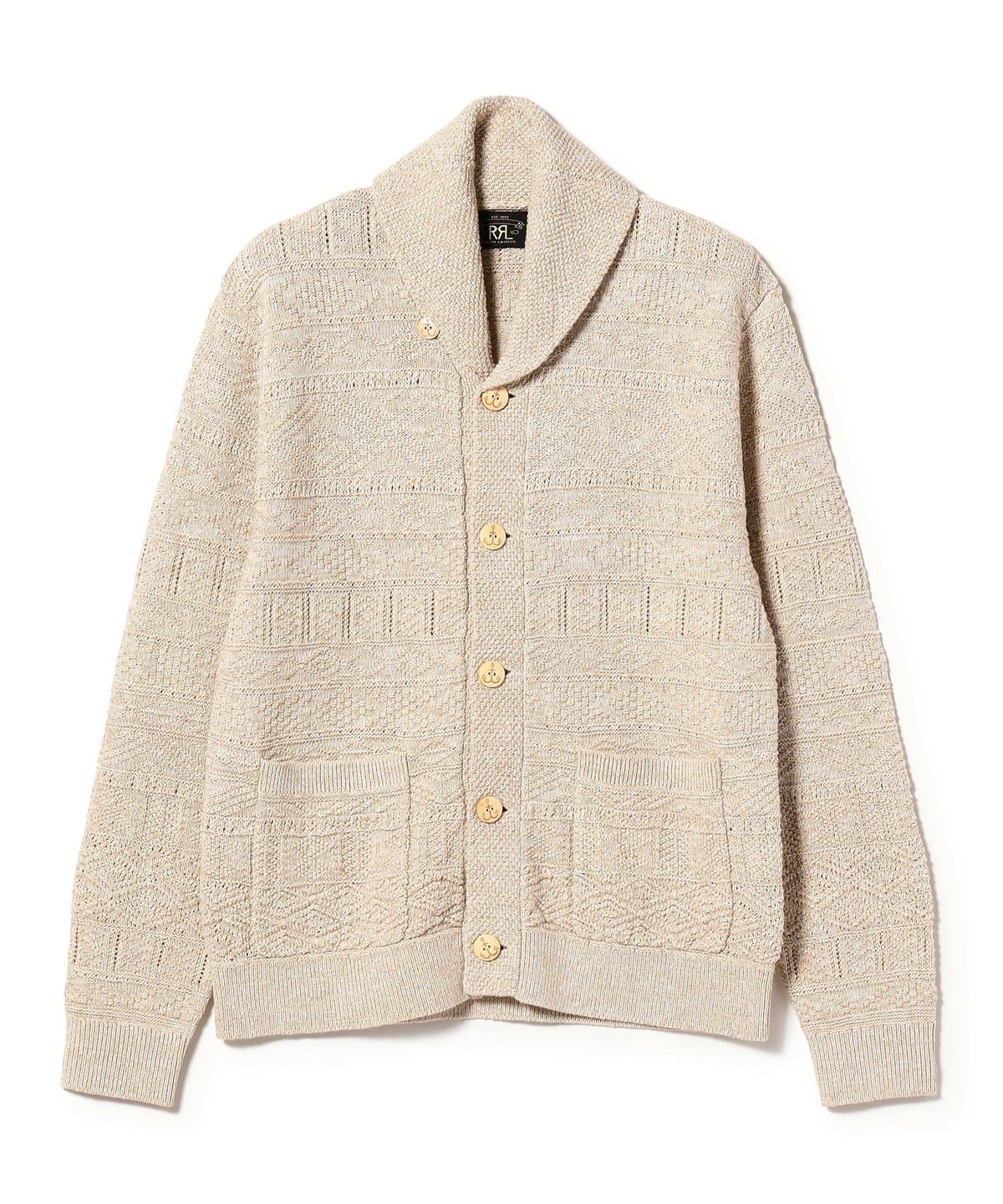RRL ダブルアールエル / Cotton-Linen Shawl-Collar Cardigan トップス MEN 101 NATURAL-101 M RRL ダブルアールエル / Cotton-Linen Shawl-Collar Cardigan トップス MEN 101 NATURAL-101 M