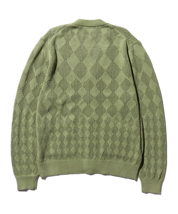 BEAMS PLUS（ビームス プラス）Cardigan Diamond Mesh（トップス