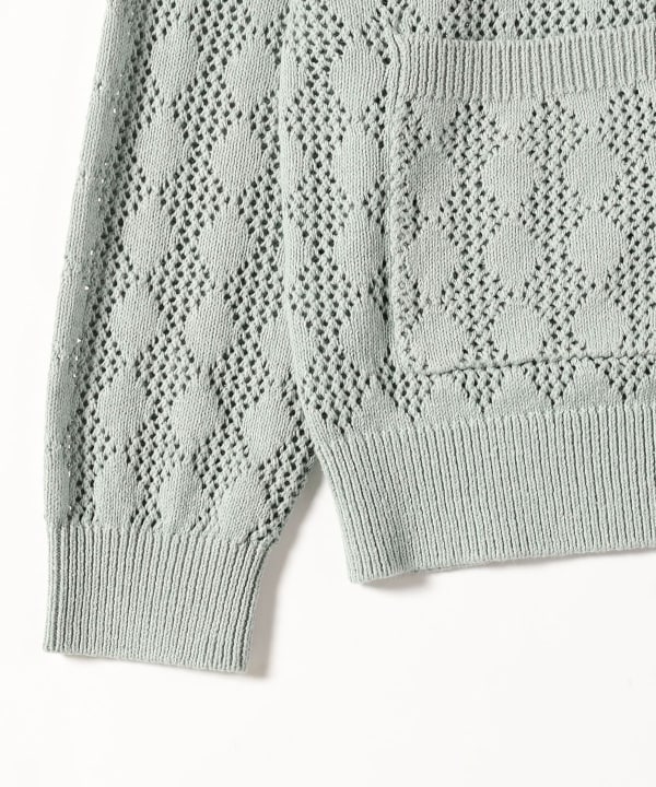 BEAMS PLUS（ビームス プラス）Cardigan Diamond Mesh（トップス