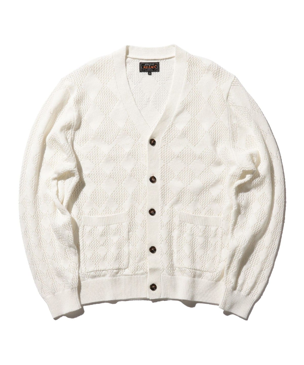 Cardigan Diamond Mesh トップス MEN OFF WHT XL Cardigan Diamond Mesh トップス MEN OFF WHT XL