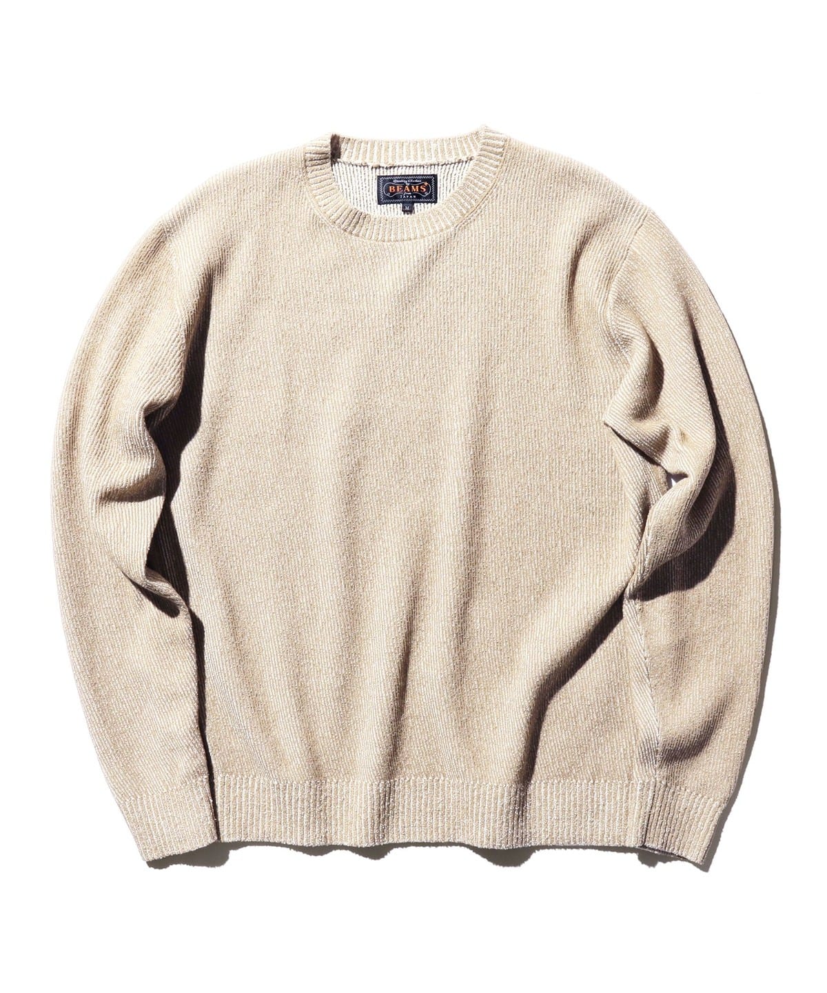 Crew Rib 12G Cotton トップス MEN BEIGE M Crew Rib 12G Cotton トップス MEN BEIGE M