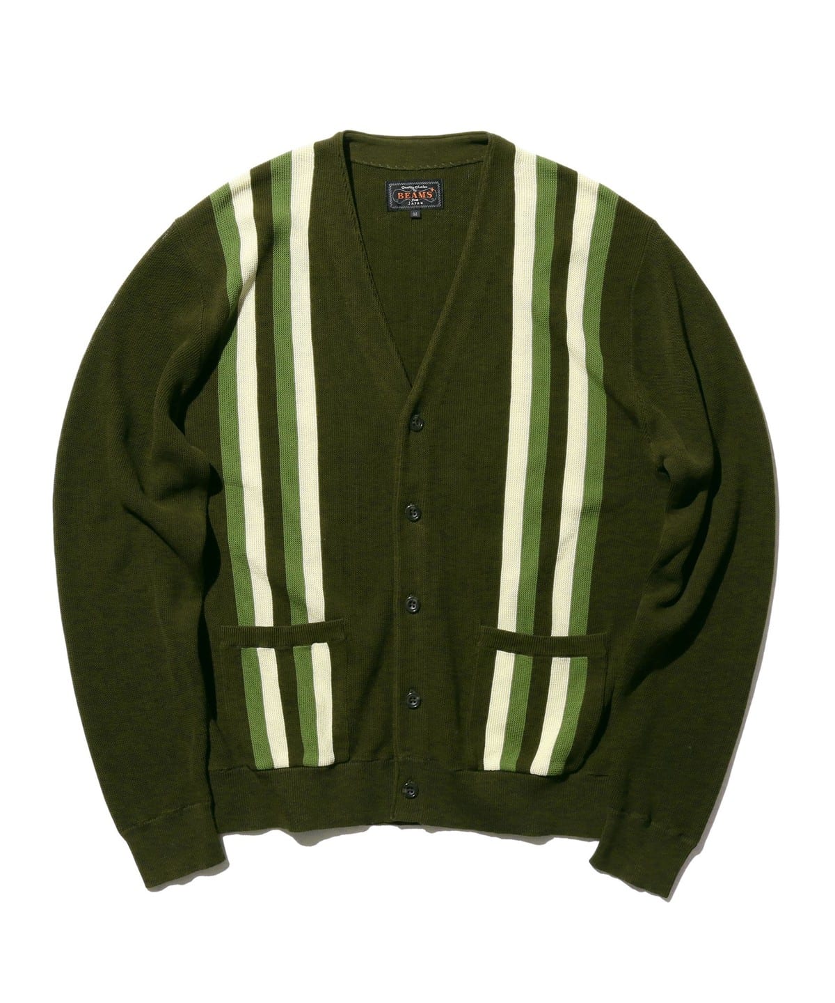Cardigan Stripe トップス MEN GREEN XL Cardigan Stripe トップス MEN GREEN XL