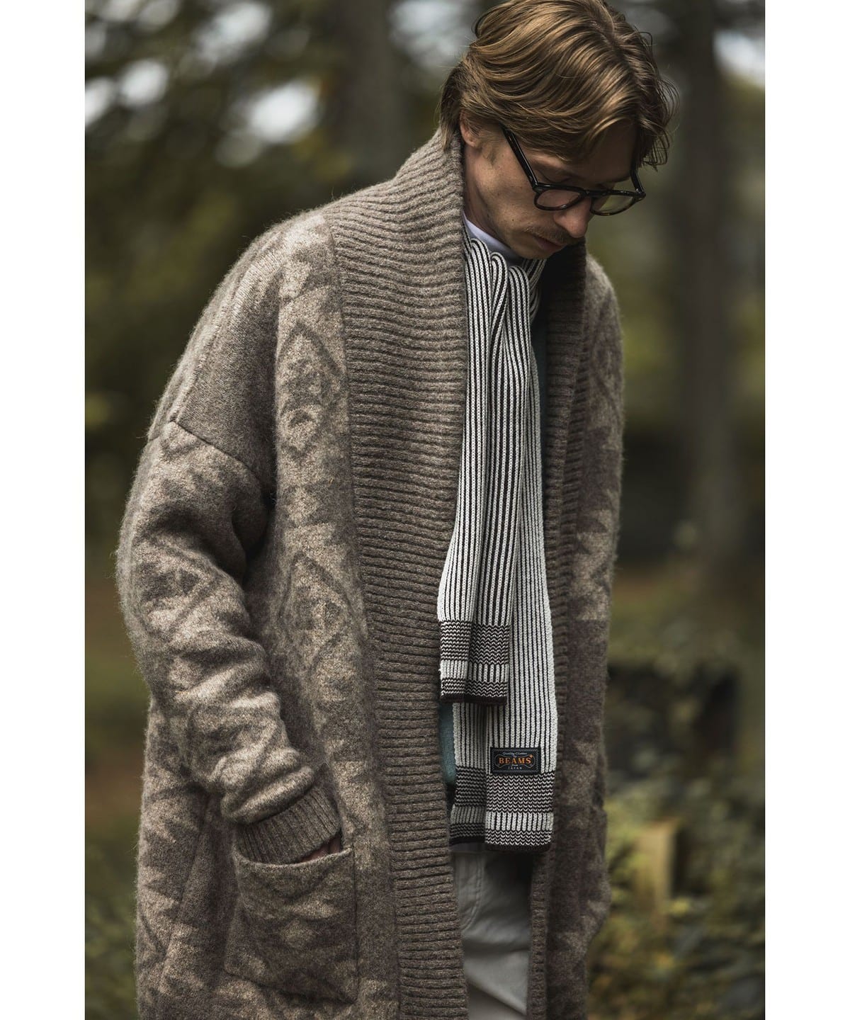 BEAMS PLUS（ビームス プラス）Gown Native Pattern Jacquard