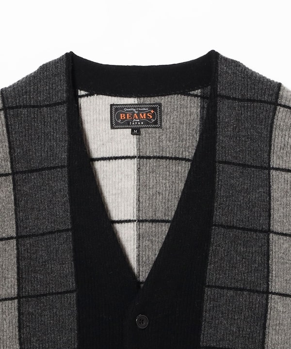 新品 BEAMS PLUS ジャガード ニットカーディガン XL BEAMS PLUS（ビームス プラス）Cardigan Boa Jacquard（トップス