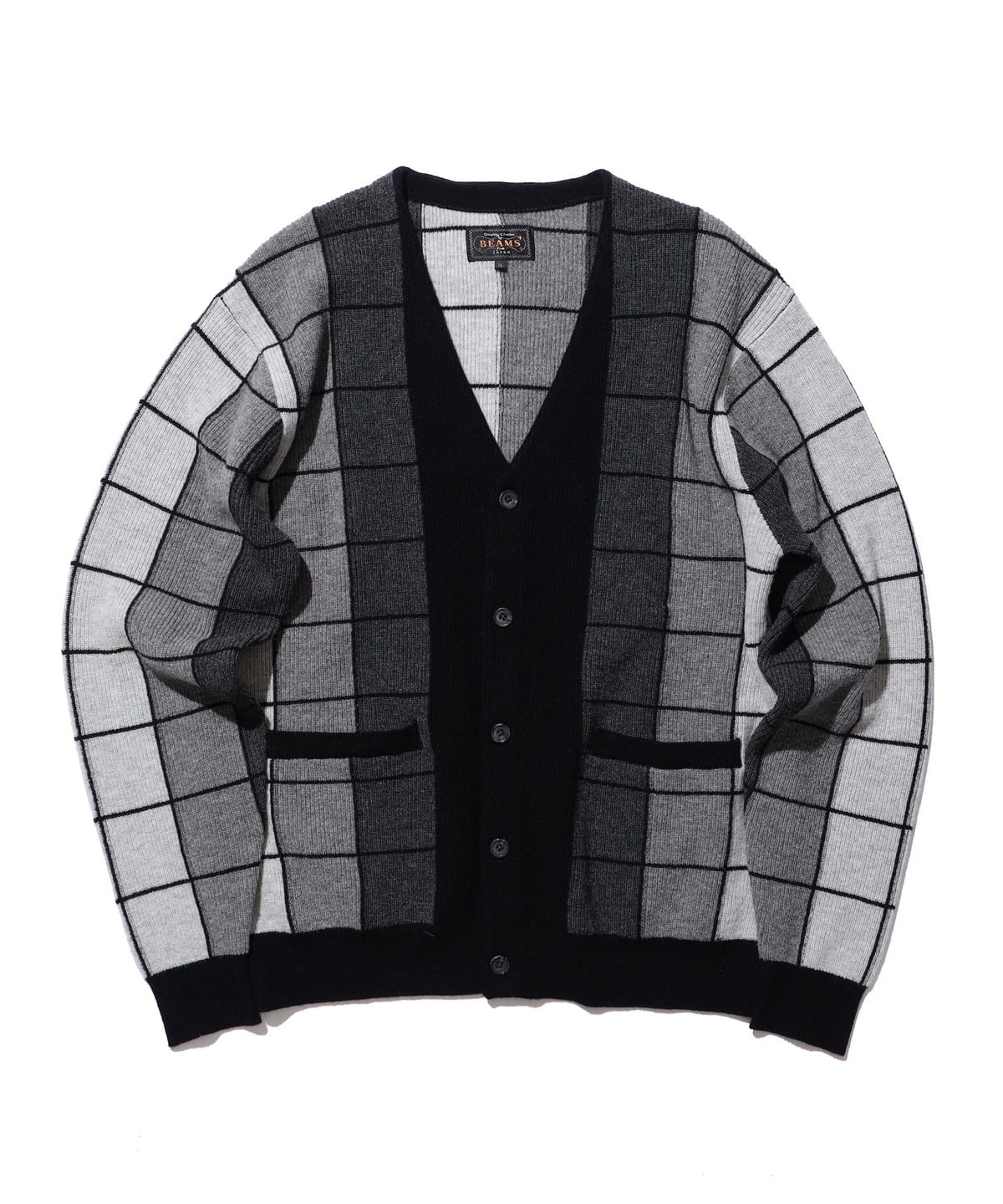 BEAMS PLUS（ビームス プラス）Cardigan Intarsia Garter Stitch