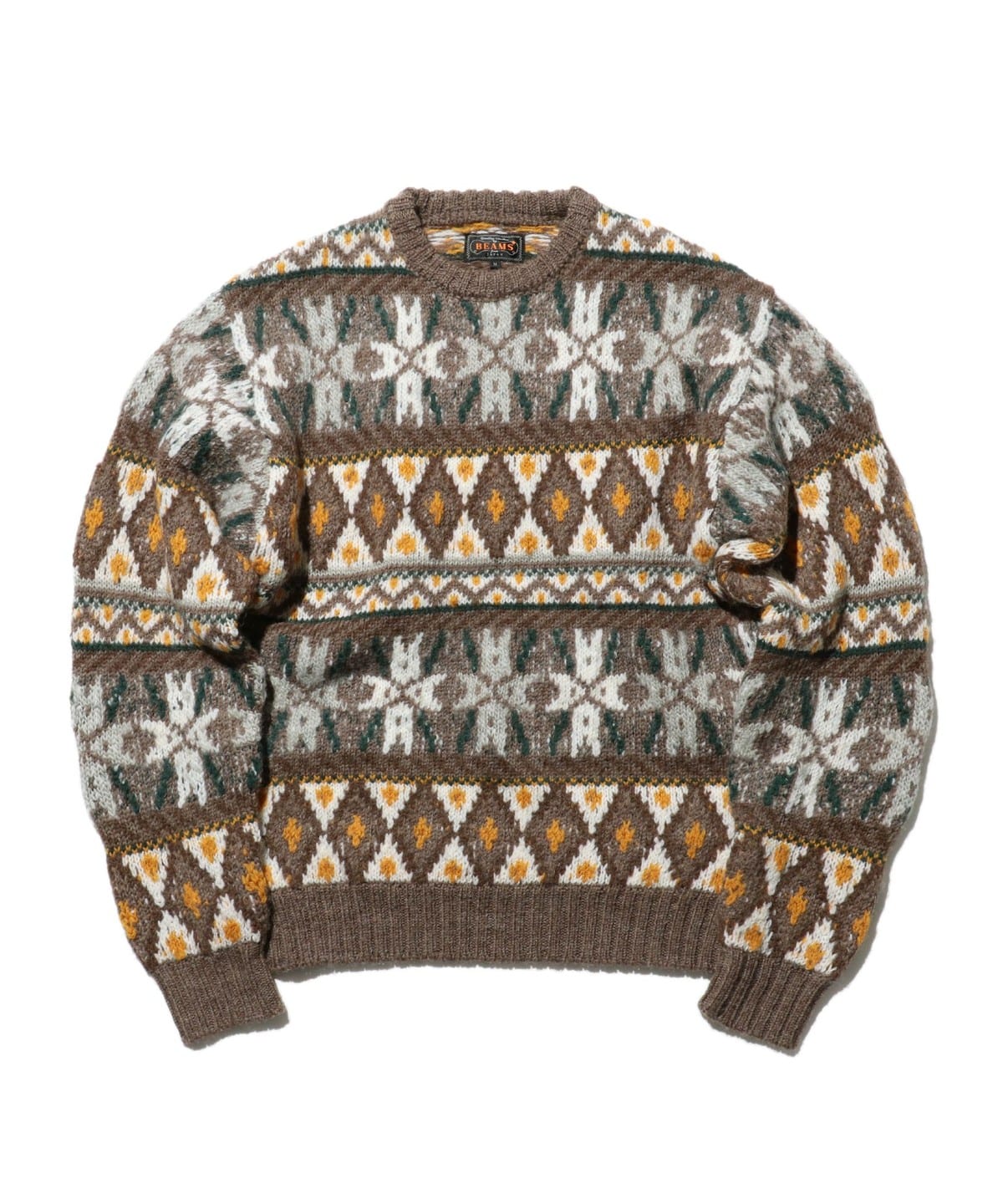 BEAMS PLUS（ビームス プラス）Crew Fair Isle Pattern 3G（トップス