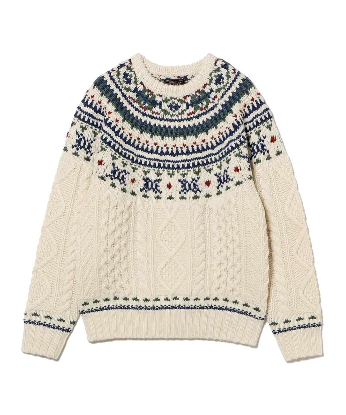 BEAMS PLUS（ビームス プラス）Crew Nordic Cable（トップス ニット 