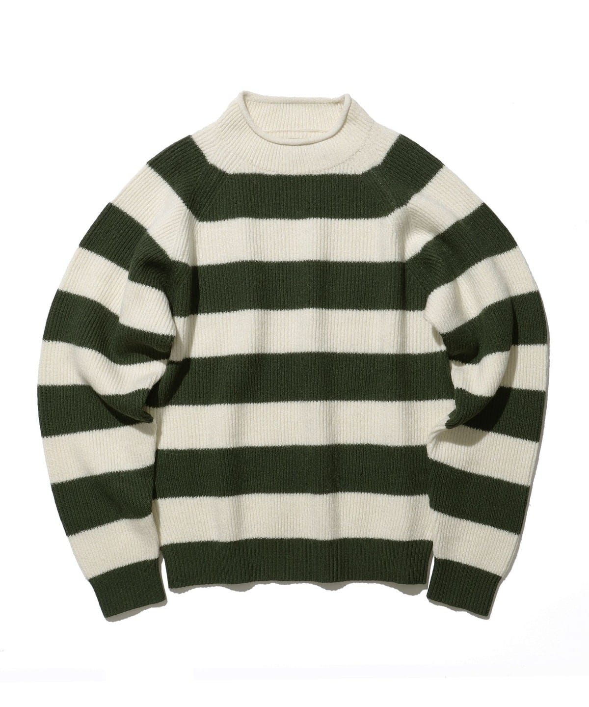 BEAMS PLUS（ビームス プラス）Hi-neck Rib Stitch Stripe（トップス