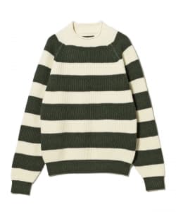 Hi-neck Rib Stitch Stripe
