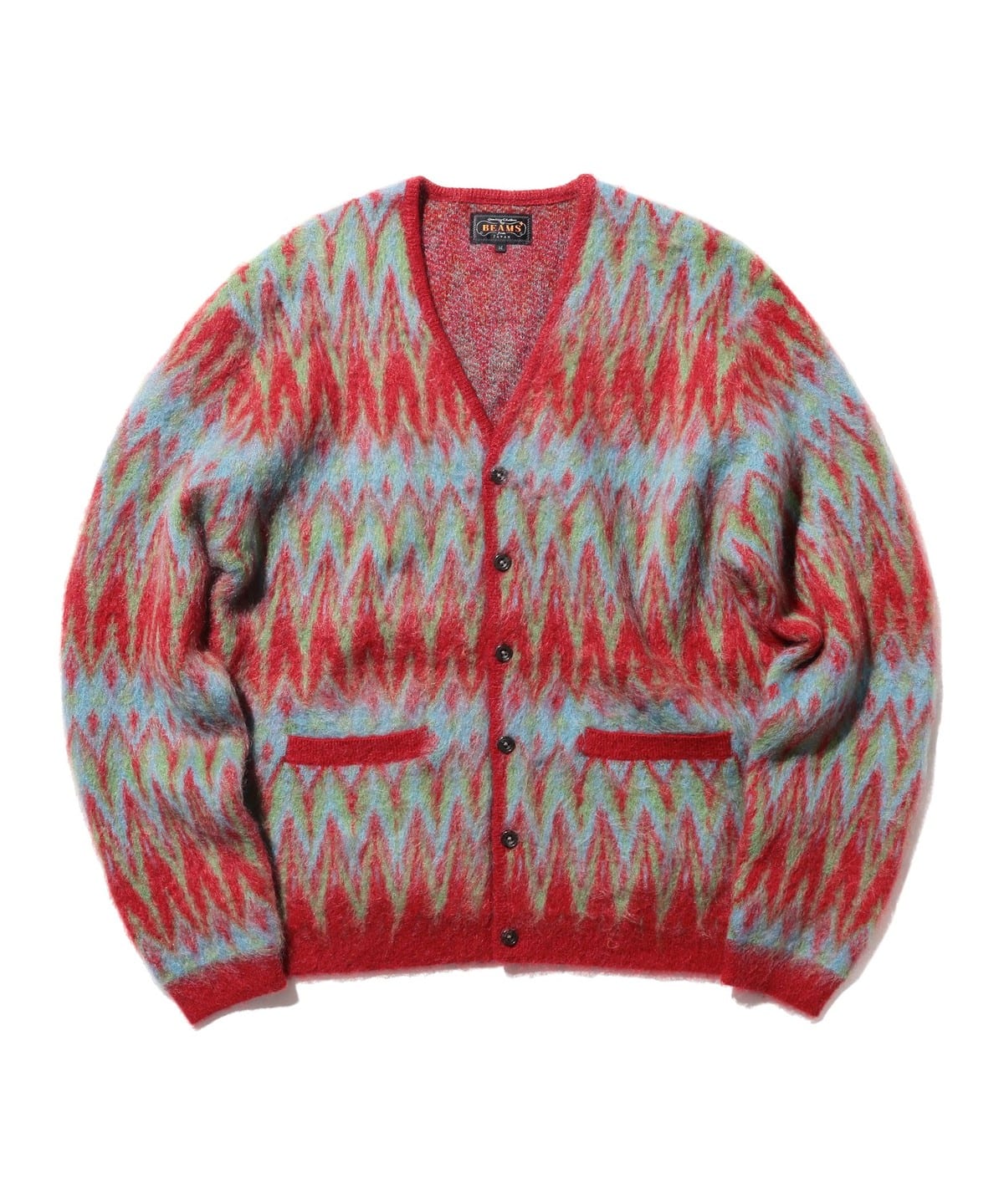 BEAMS PLUS（ビームス プラス）Cardigan Double Jacquard Chevron