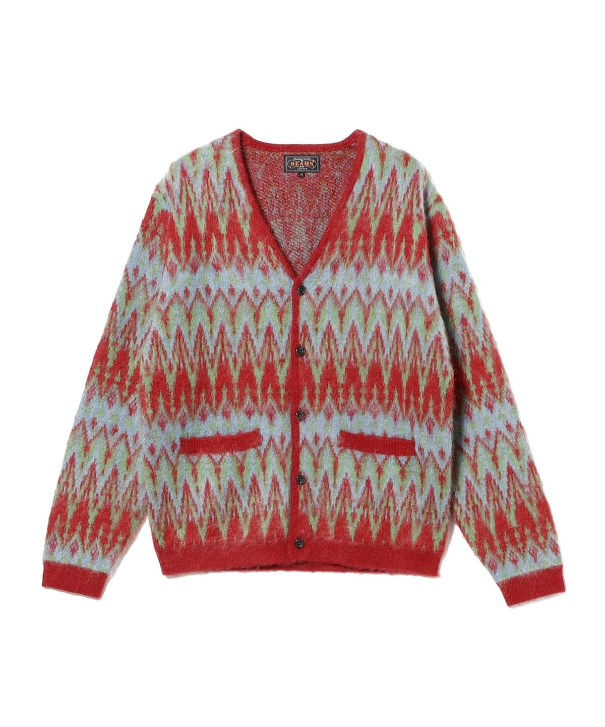 BEAMS PLUS（ビームス プラス）Cardigan Double Jacquard Chevron