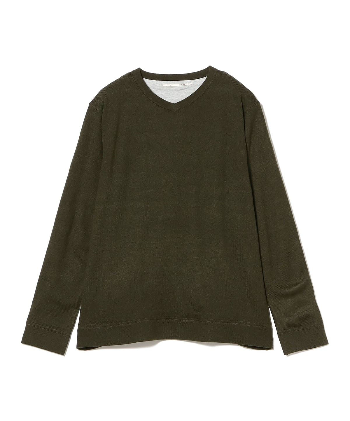 �y�ʒ��zdip �f�B�b�v / 2Layer V Neck Knit �g�b�v�X MEN OLIVE XL