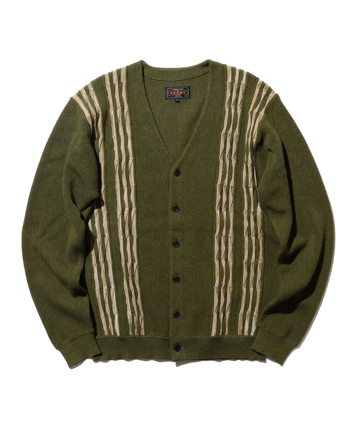 Cardigan Born Stripe 14G トップス MEN OLIVE XL Cardigan Born Stripe 14G トップス MEN OLIVE XL