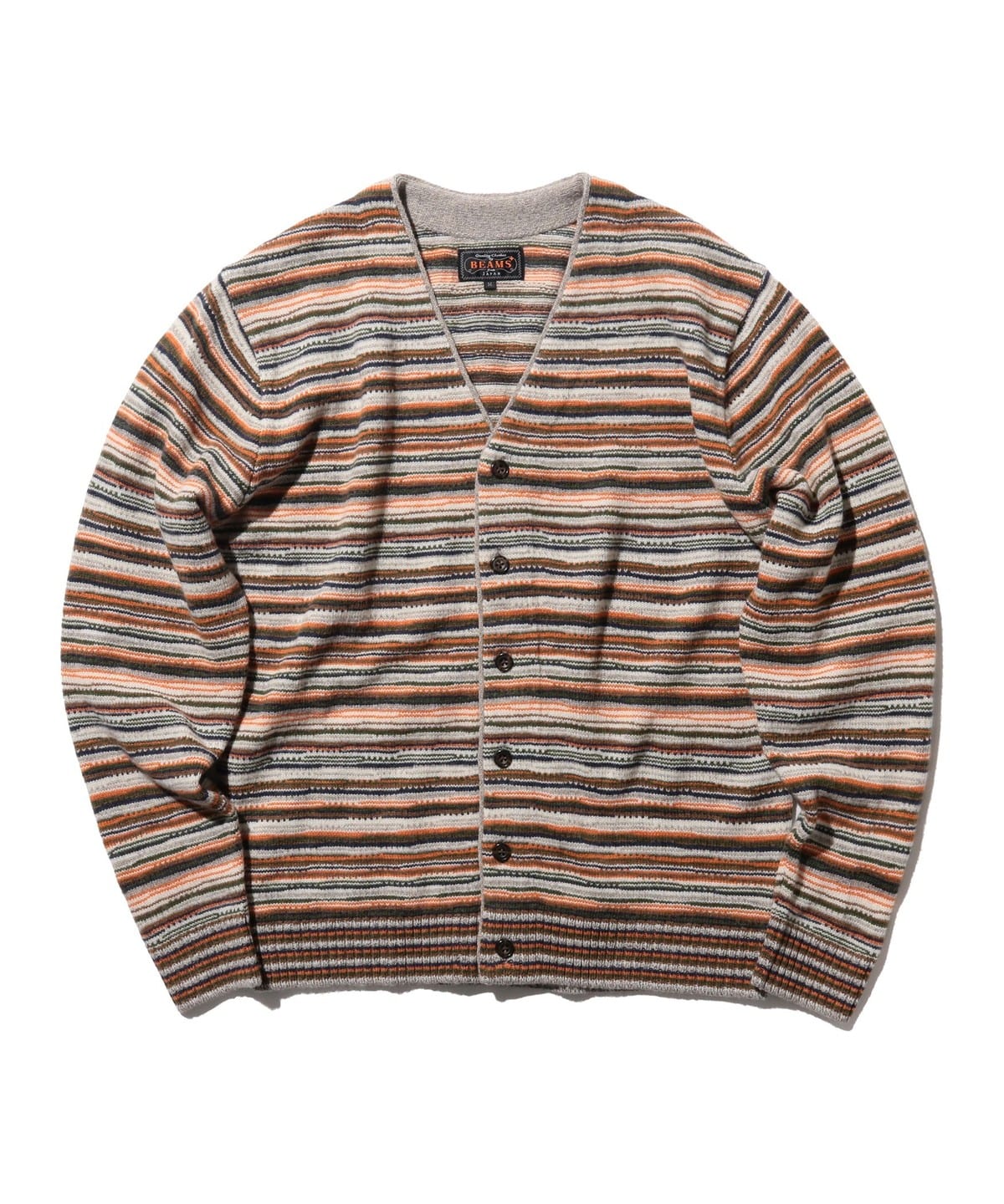 Cardigan Stripe トップス MEN ORANGE L Cardigan Stripe トップス MEN ORANGE L
