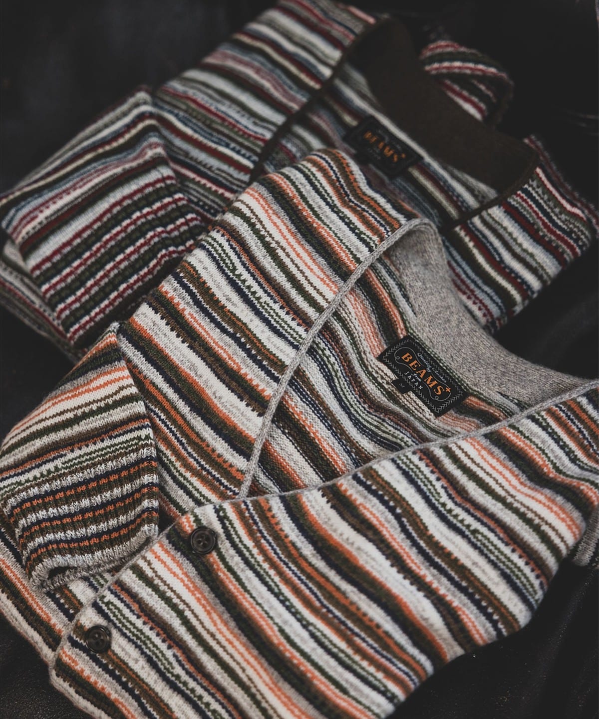 BEAMS PLUS（ビームス プラス）Cardigan Stripe（トップス 