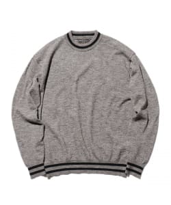 Rib Line Crew Alpaca Wool 14G