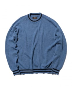 Rib Line Crew Alpaca Wool 14G