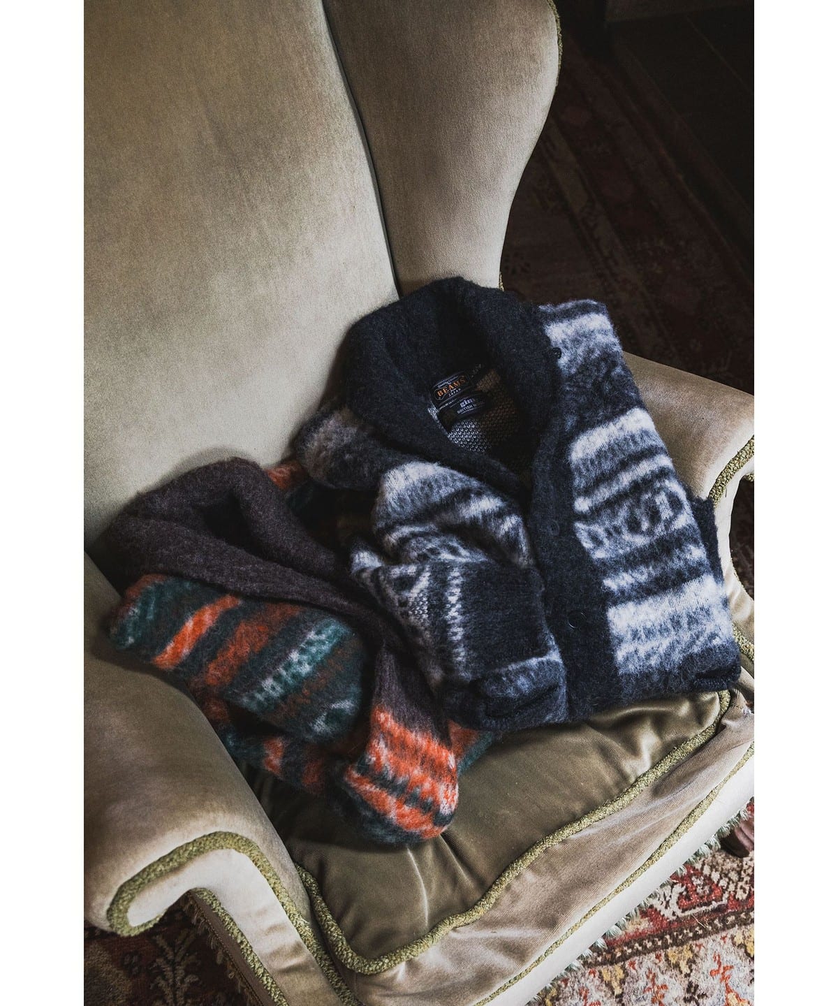 BEAMS PLUS（ビームス プラス）Shawl Collar Cardigan Shaggy 3G