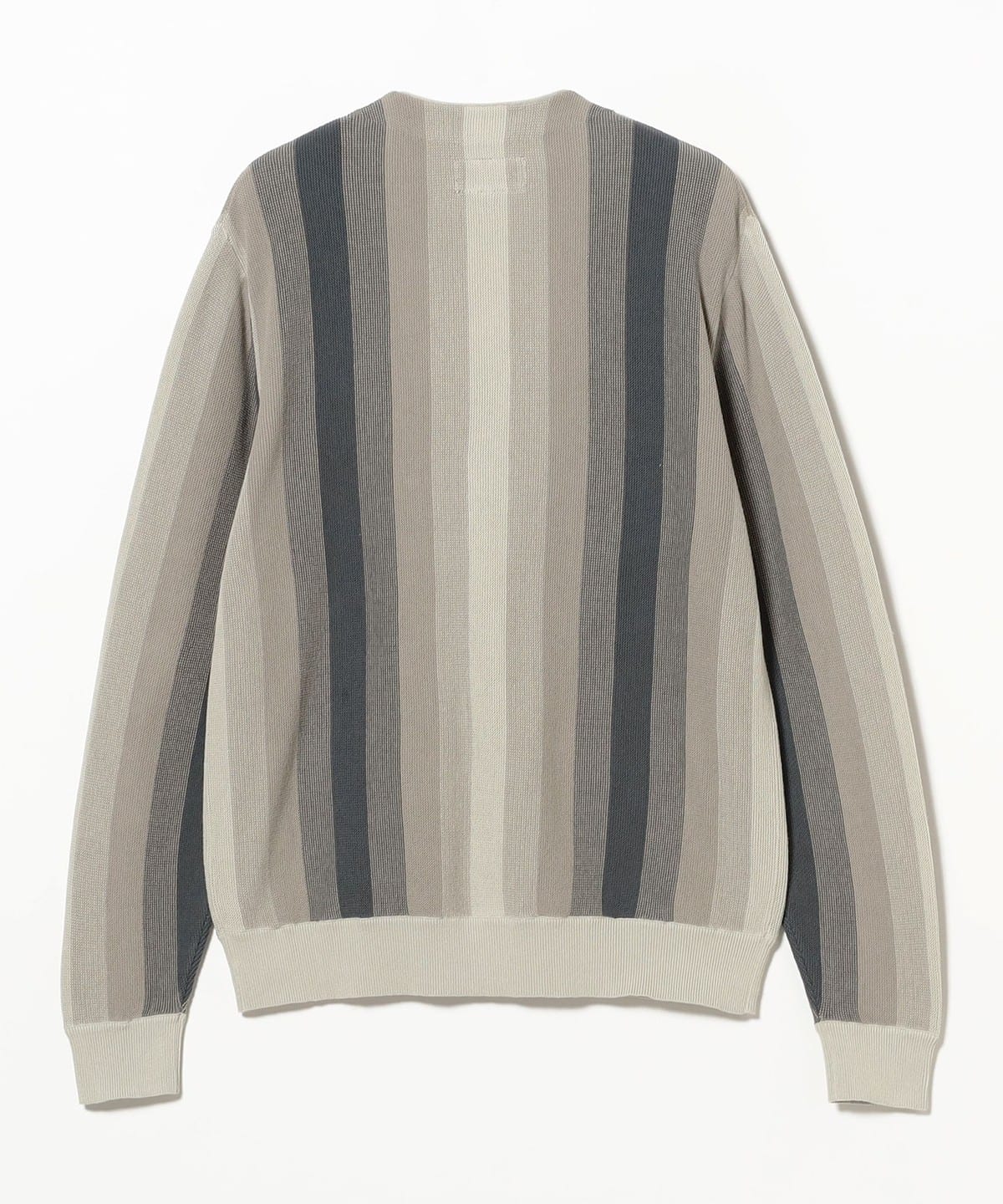 新品！BEAMS PLUS / スウェット カーデガン グレー　ストライプ BEAMS PLUS（ビームス プラス）Cardigan Multi Stripe（トップス