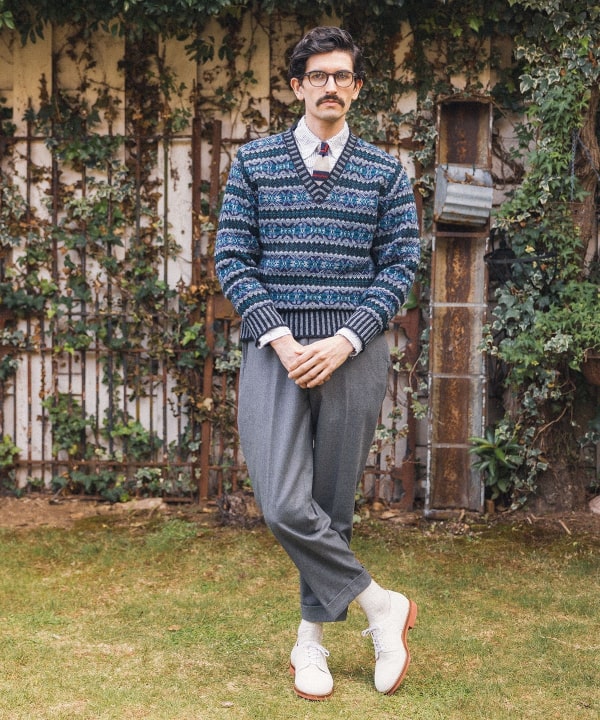 BEAMS PLUS（ビームス プラス）【別注】Jamieson's / Fairisle Deep V