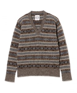 【別注】Jamieson’s / Fairisle Deep V-Neck Sweater