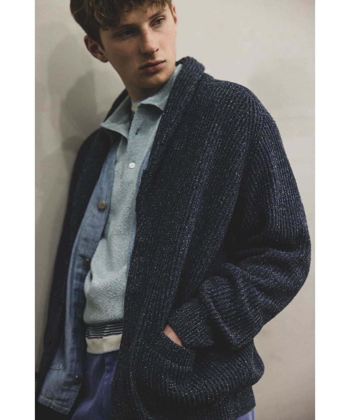 BATONER BEAMS別注コーデュロイカーディガン　サイズ２ BEAMS PLUS（ビームス プラス）【別注】BATONER / SHAWL CARDIGAN