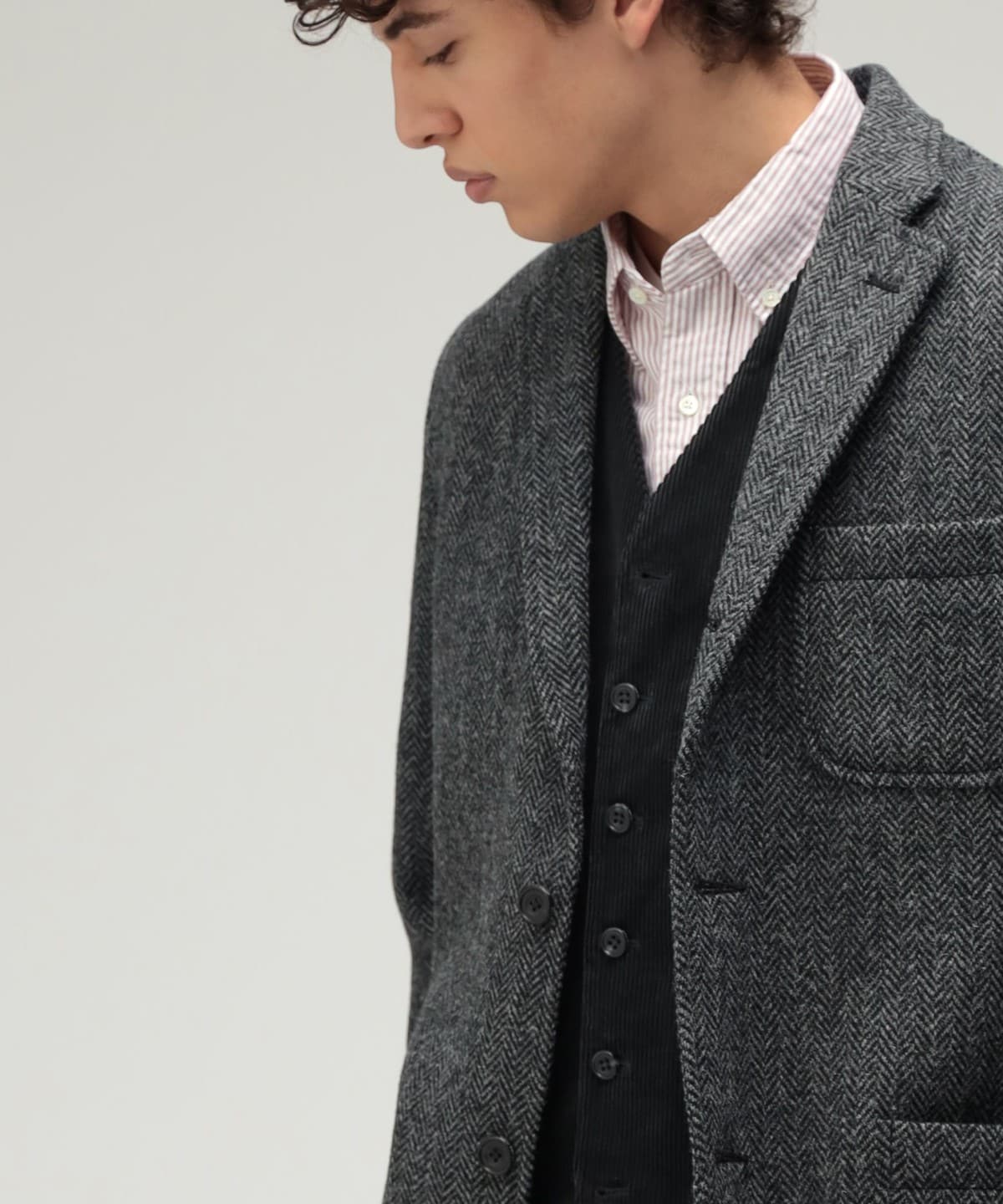 BEAMS PLUS（ビームス プラス）3B Jacket Harris Tweed 24（ジャケット