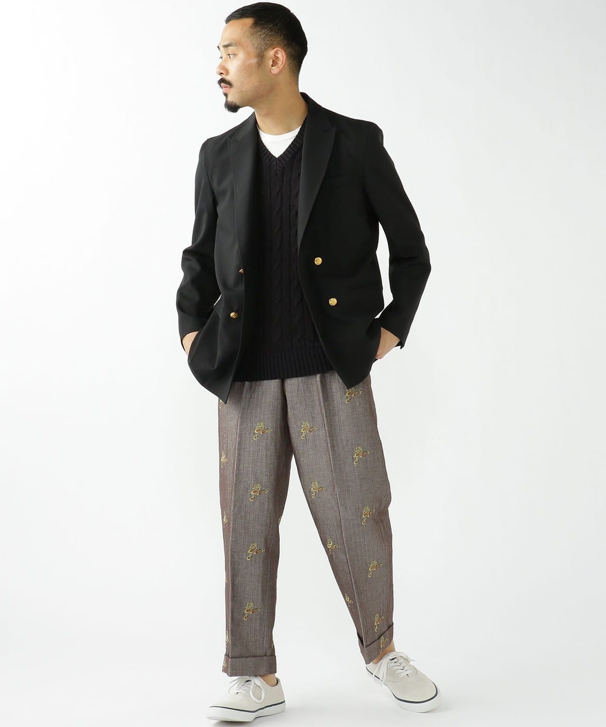 BEAMS PLUS（ビームス プラス）4B Double Breasted Blazer Wool