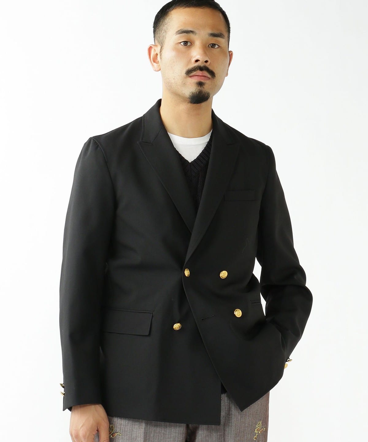 BEAMS PLUS（ビームス プラス）4B Double Breasted Blazer Wool