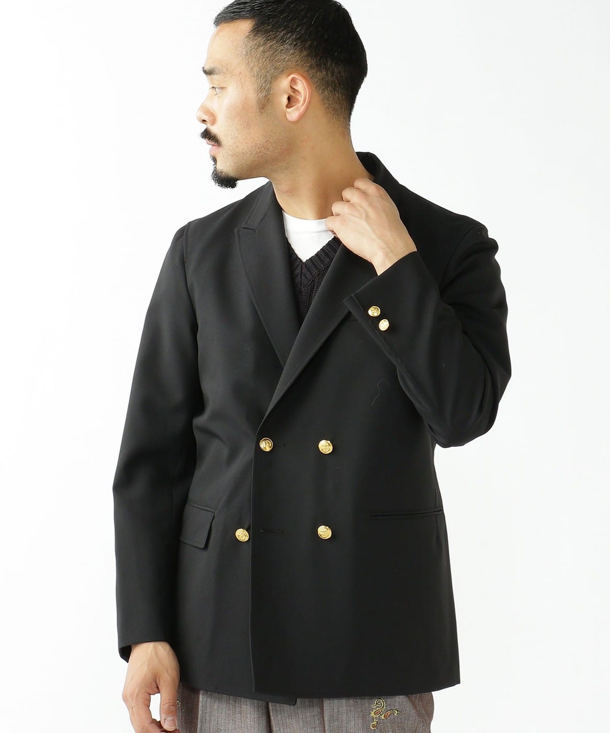 BEAMS PLUS 4B Double Breasted Blazer Wool (Jacket BEAMS PLUS
